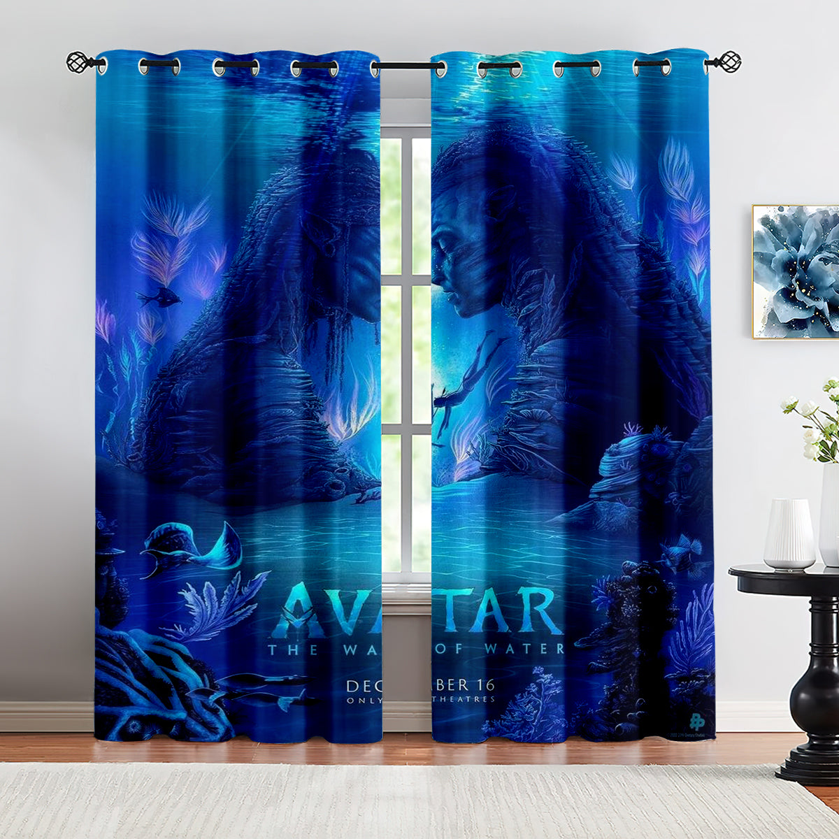 Avatar The Way of Water Curtains Blackout Window Treatments Drapes Room Decor