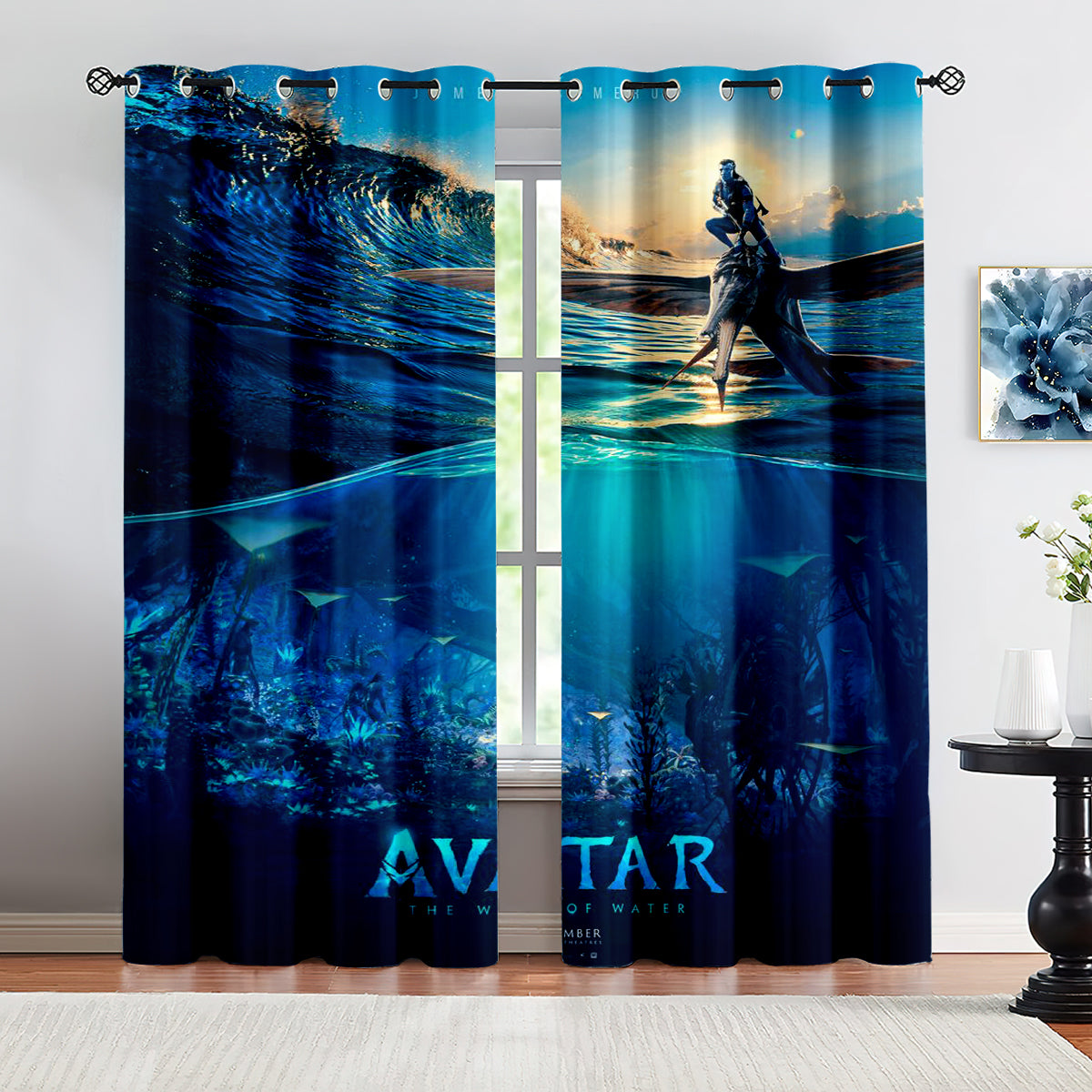 Avatar The Way of Water Curtains Blackout Window Treatments Drapes Room Decor
