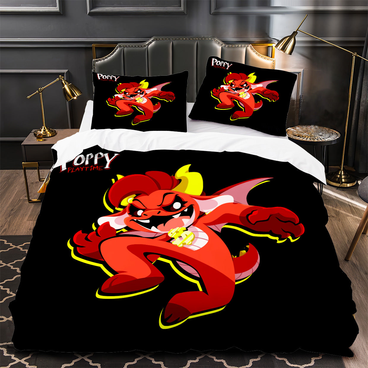 Nightmare Critters Duvet Cover Quilt Case Pillowcase Bedding Set Without Filler