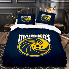 Central Coast Mariners Soccer Duvet Cover Quilt Case Pillowcase Bedding Set Without Filler