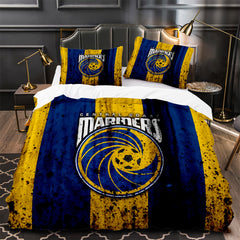 Central Coast Mariners Soccer Duvet Cover Quilt Case Pillowcase Bedding Set Without Filler