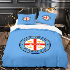 Melbourne City FC Soccer Duvet Cover Quilt Case Pillowcase Bedding Set Without Filler