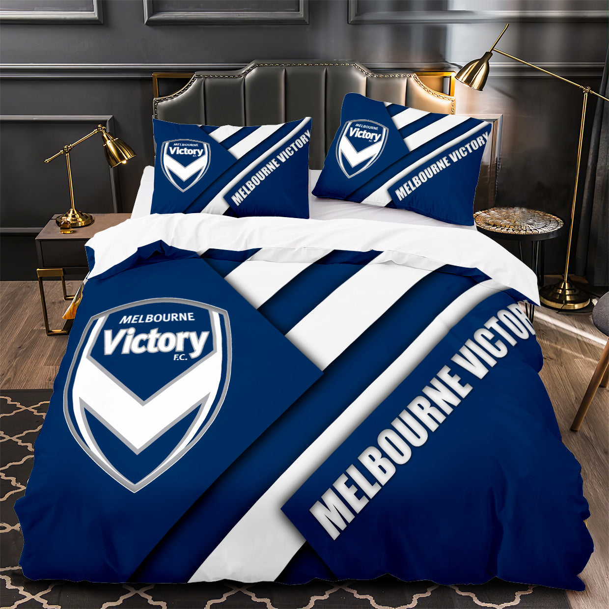 Melbourne Victory Soccer Duvet Cover Quilt Case Pillowcase Bedding Set Without Filler