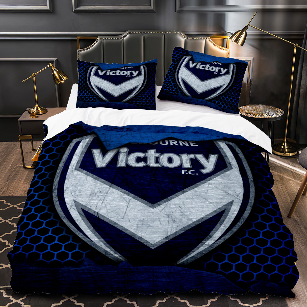 Melbourne Victory Soccer Duvet Cover Quilt Case Pillowcase Bedding Set Without Filler