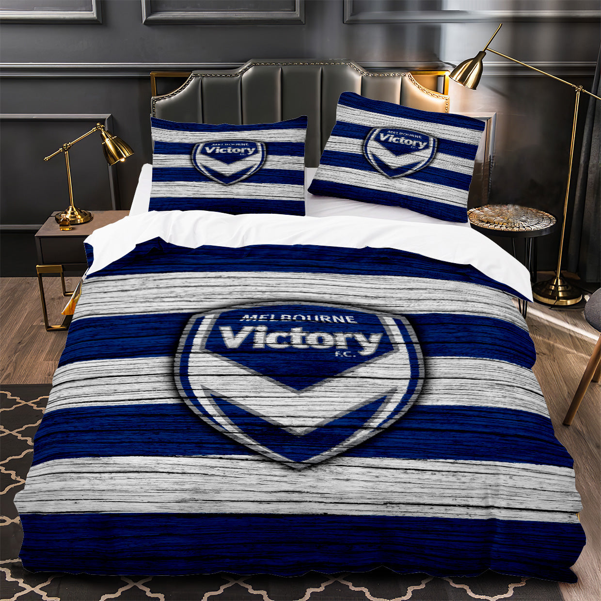 Melbourne Victory Soccer Duvet Cover Quilt Case Pillowcase Bedding Set Without Filler