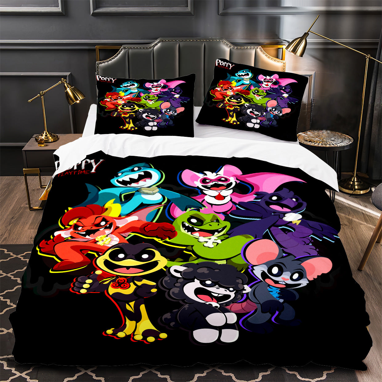 Nightmare Critters Duvet Cover Quilt Case Pillowcase Bedding Set Without Filler