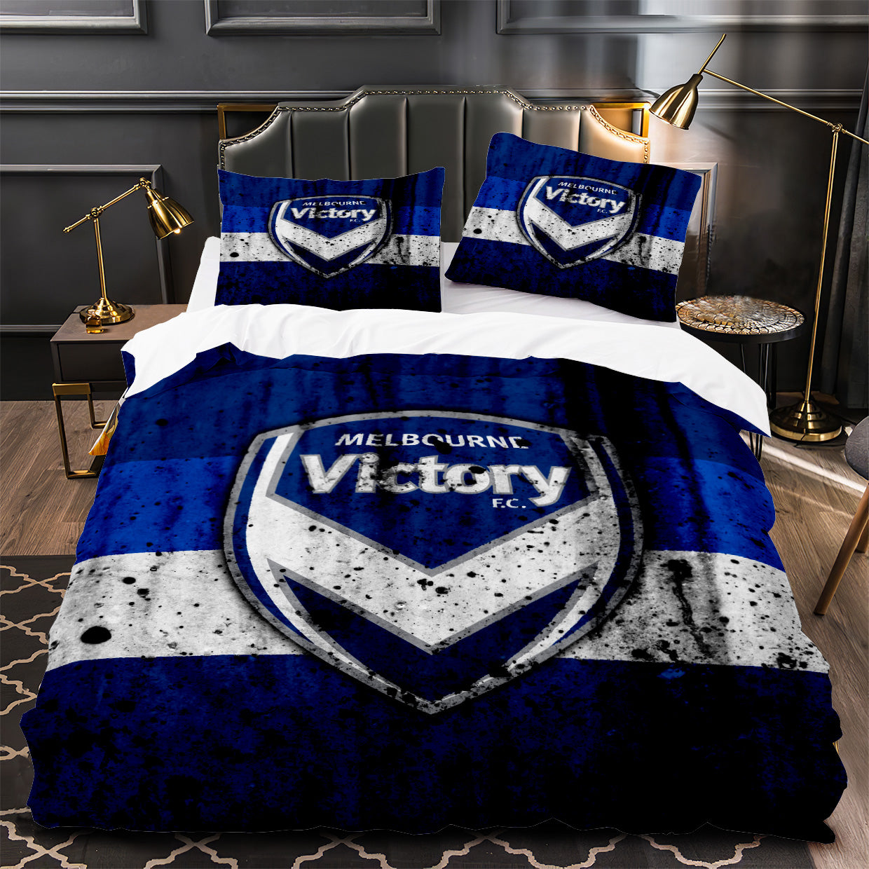 Melbourne Victory Soccer Duvet Cover Quilt Case Pillowcase Bedding Set Without Filler
