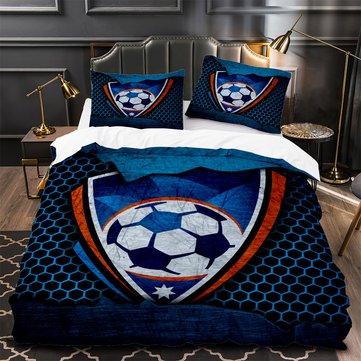 Sydney FC Soccer Duvet Cover Quilt Case Pillowcase Bedding Set Without Filler