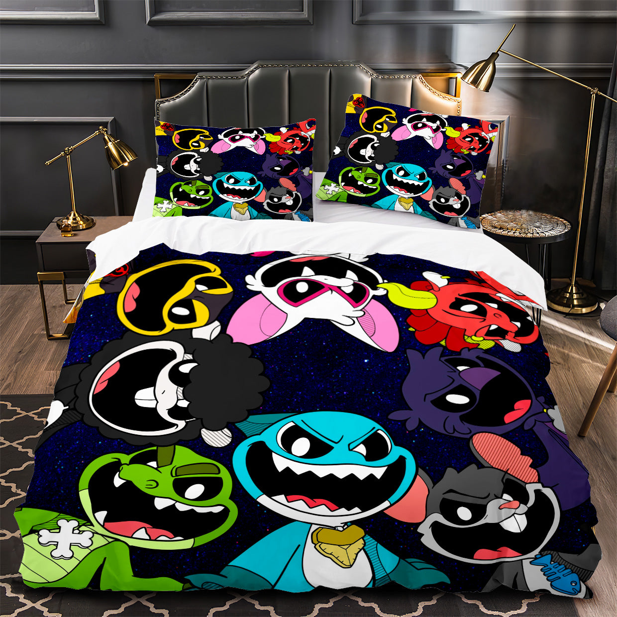 Nightmare Critters Duvet Cover Quilt Case Pillowcase Bedding Set Without Filler