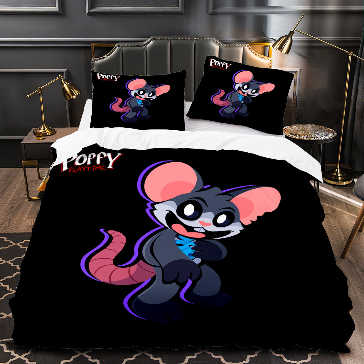 Nightmare Critters Duvet Cover Quilt Case Pillowcase Bedding Set Without Filler