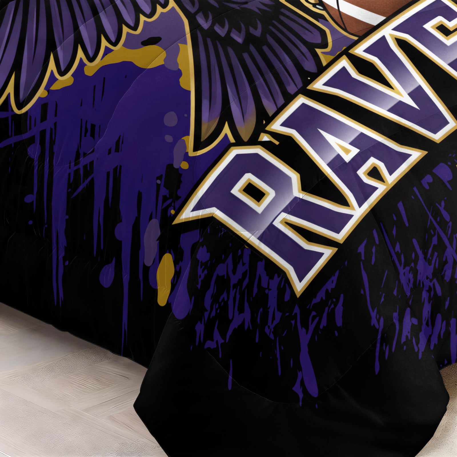 Baltimore Ravens Comforter Pillowcase Sets Blanket All Season Reversible Quilted Duvet
