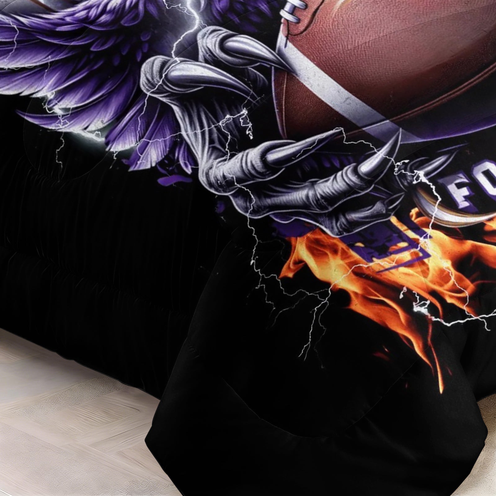 Baltimore Ravens Comforter Pillowcase Sets Blanket All Season Reversible Quilted Duvet