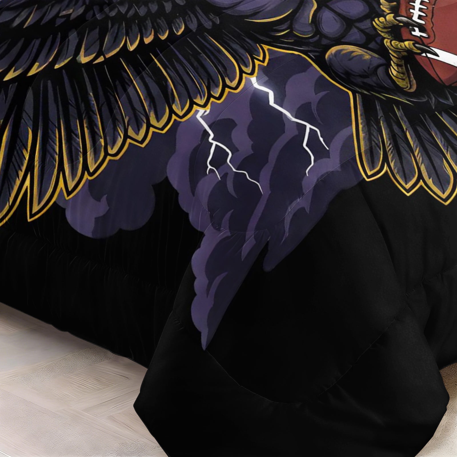 Baltimore Ravens Comforter Pillowcase Sets Blanket All Season Reversible Quilted Duvet