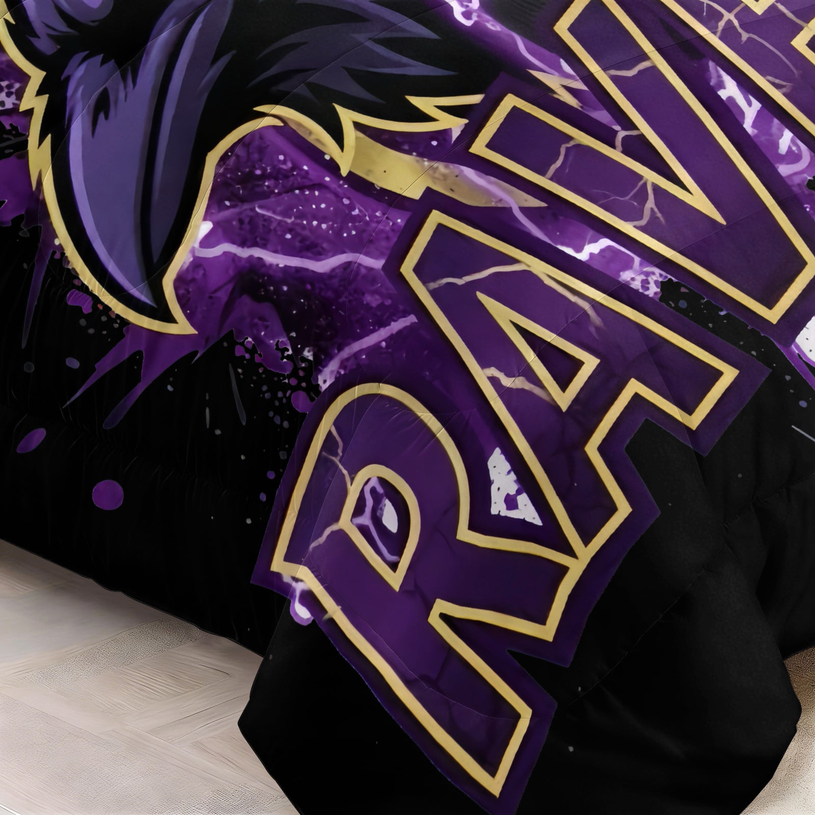 Baltimore Ravens Comforter Pillowcase Sets Blanket All Season Reversible Quilted Duvet