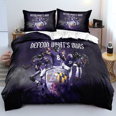 Baltimore Ravens Football League Duvet Cover Quilt Cover Pillowcase Bedding Set