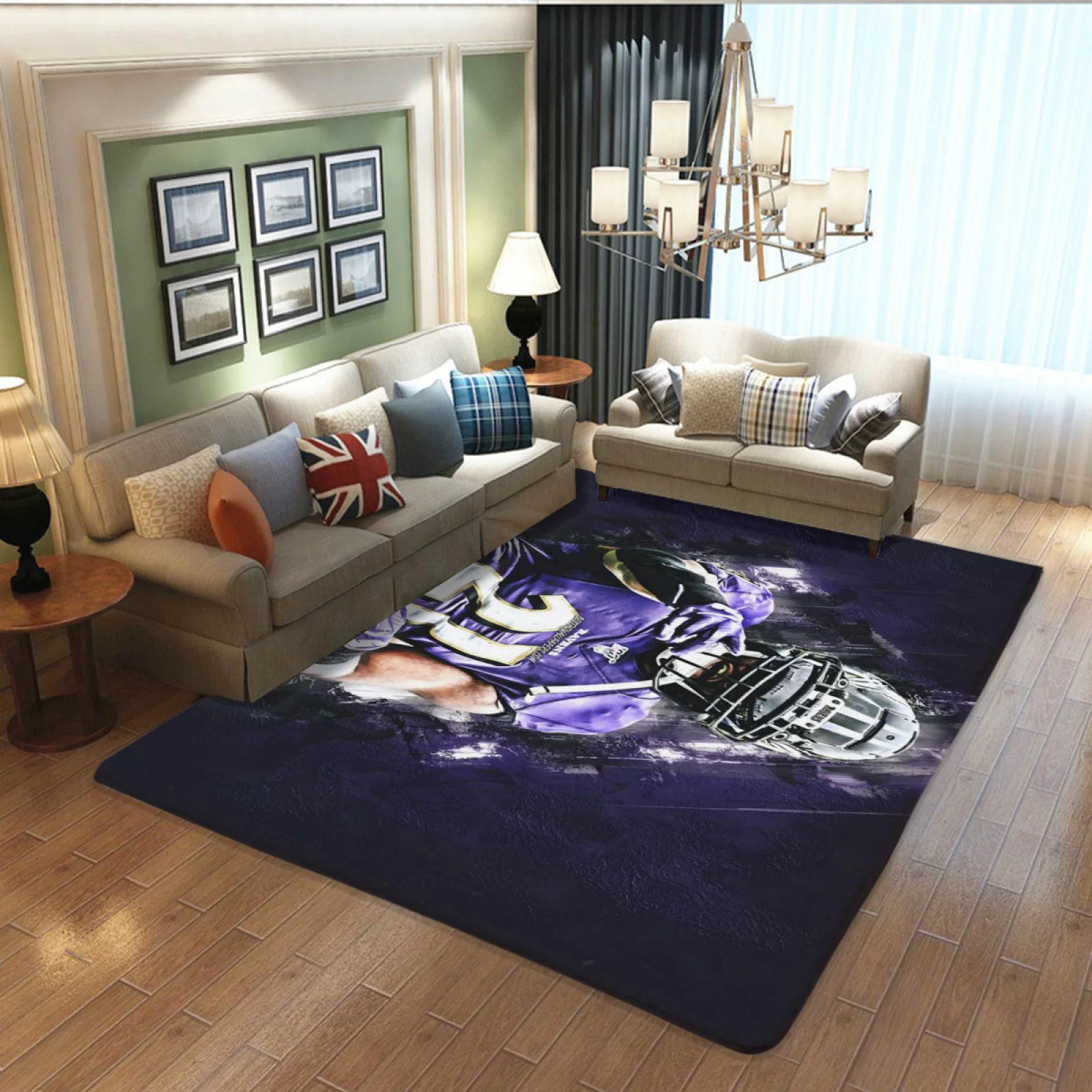 Baltimore Ravens Football Team Carpet Living Room Bedroom Mats Kitchen Bathroom Rugs