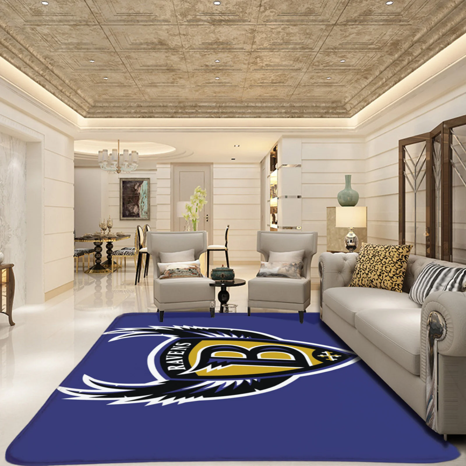 Baltimore Ravens Football Team Carpet Living Room Bedroom Mats Kitchen Bathroom Rugs