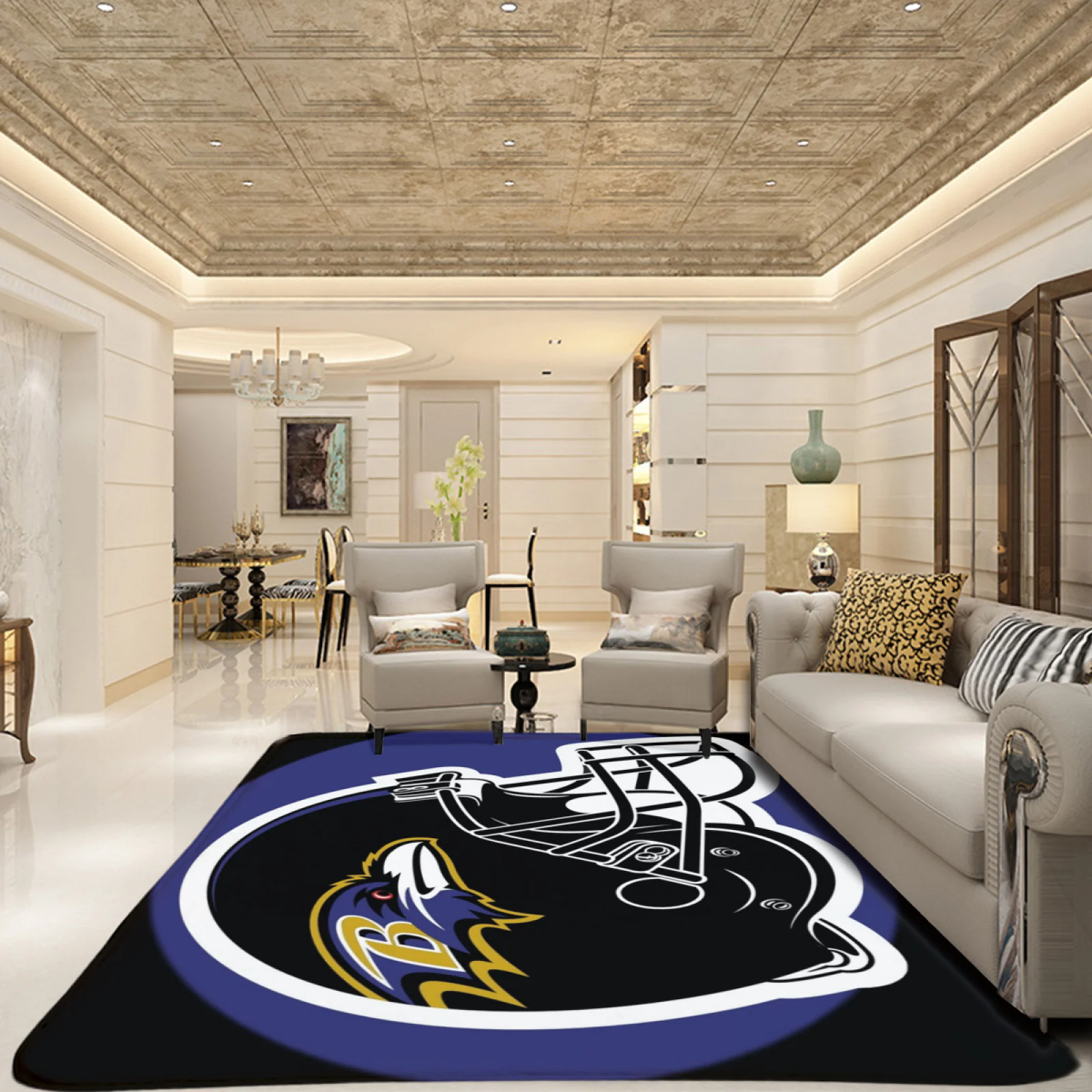 Baltimore Ravens Football Team Carpet Living Room Bedroom Mats Kitchen Bathroom Rugs