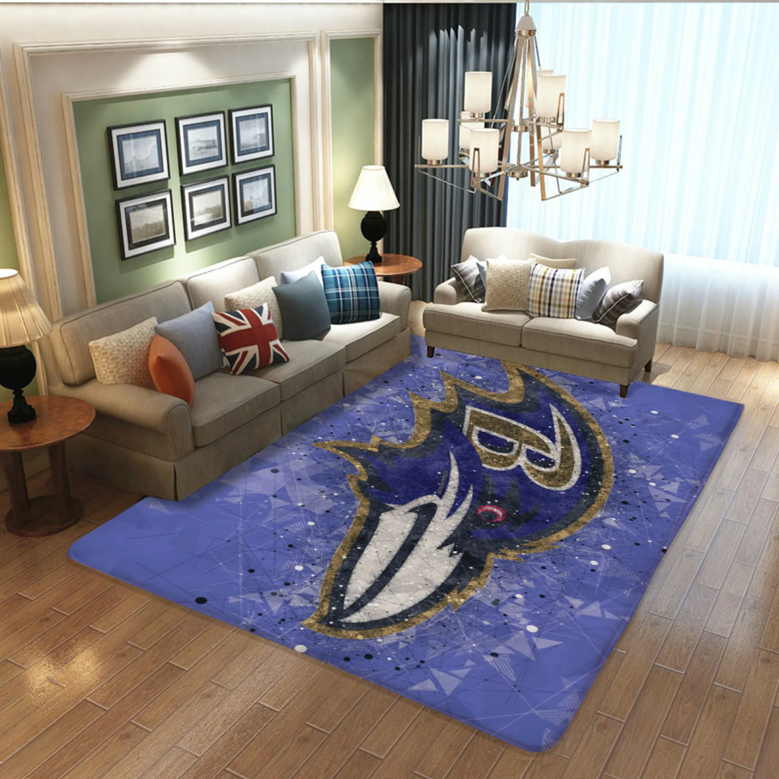 Baltimore Ravens Football Team Carpet Living Room Bedroom Mats Kitchen Bathroom Rugs