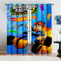 Beach Buggy Racing Blackout Curtains Drapes For Window Treatment Set