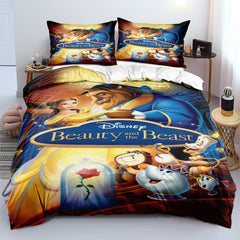 Beauty and the Beast Duvet Cover Quilt Cover Pillowcase Bedding Set