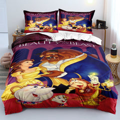 Beauty and the Beast Duvet Cover Quilt Cover Pillowcase Bedding Set