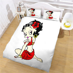 Betty Boop Duvet Cover Quilt Case Pillowcase Bedding Set Without Filler