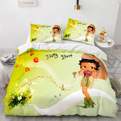 Betty Boop Duvet Cover Quilt Case Pillowcase Bedding Set Without Filler