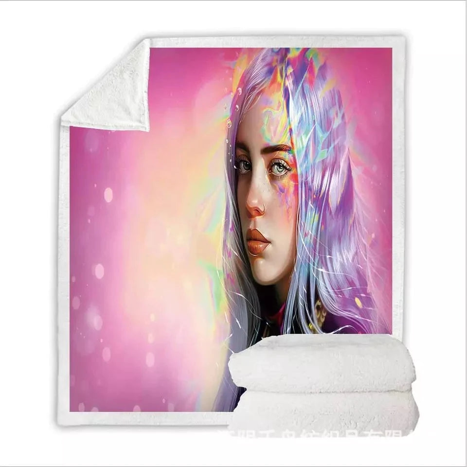 Billie Eilish Bellyache  Blanket  Sherpa Fleece Throw Blanket for Men Boys