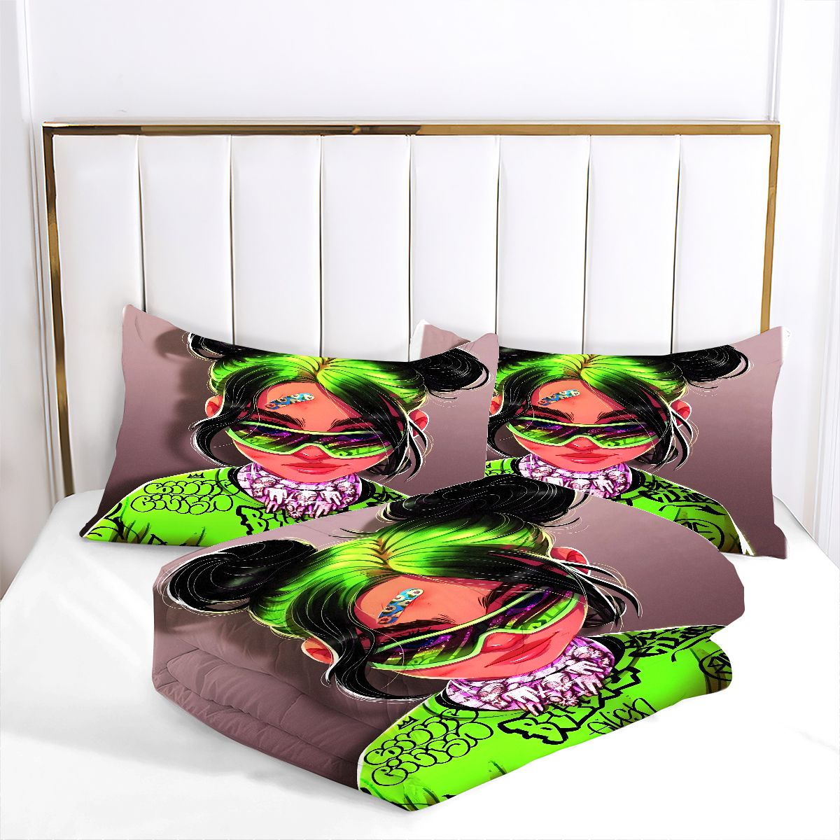 Billie Eilish Bellyache Comforter Pillowcase Sets Blanket All Season Reversible Quilted Duvet