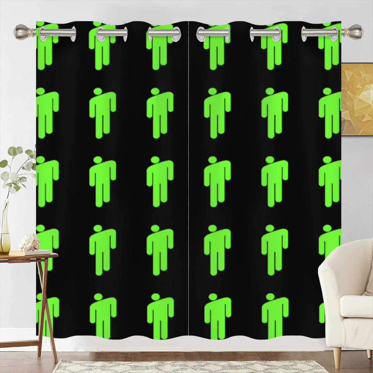 Billie Eilish Blackout Curtains Drapes For Window Treatment Set