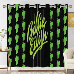 Billie Eilish Blackout Curtains Drapes For Window Treatment Set