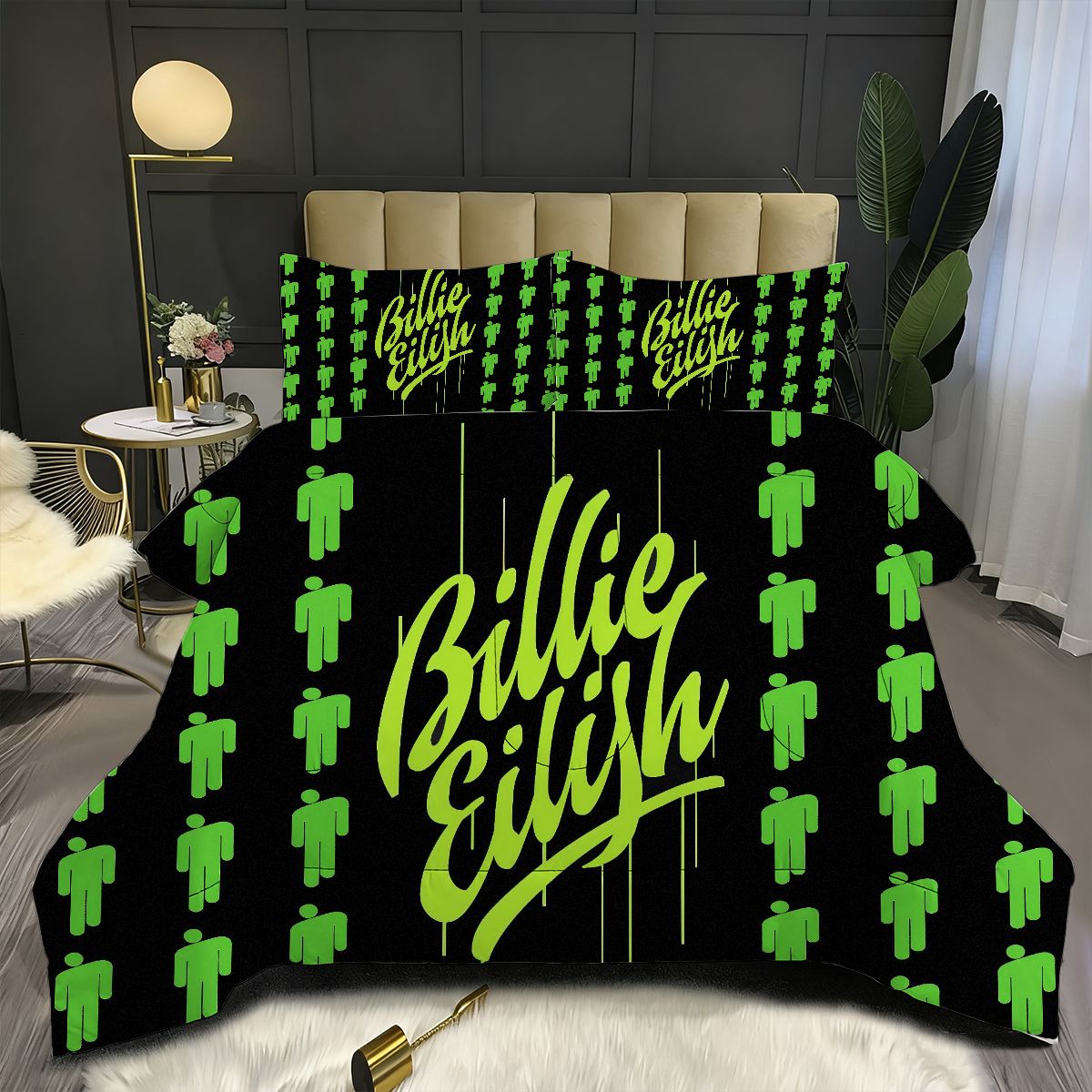 Billie Eilish Bellyache Comforter Pillowcase Sets Blanket All Season Reversible Quilted Duvet