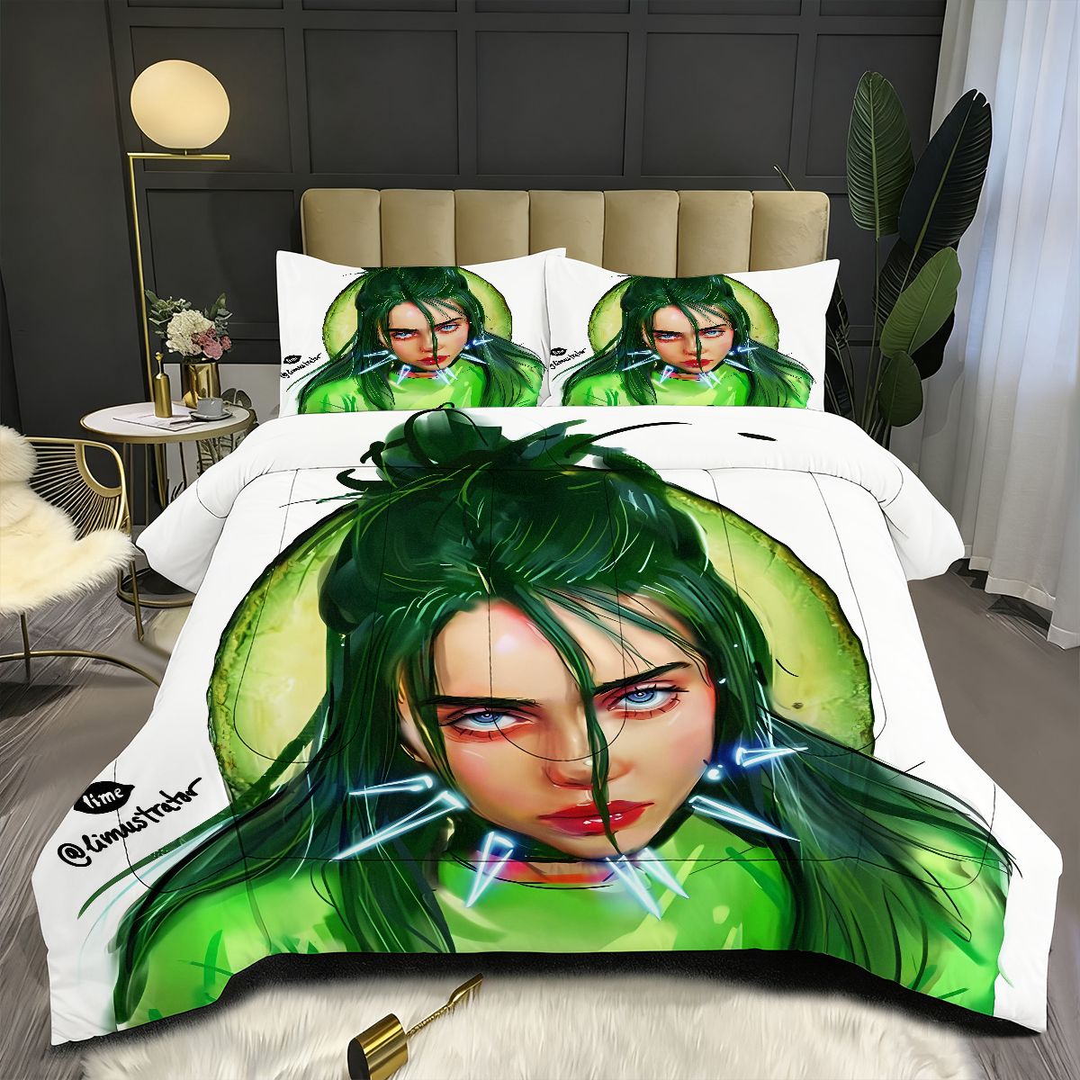Billie Eilish Bellyache Comforter Pillowcase Sets Blanket All Season Reversible Quilted Duvet