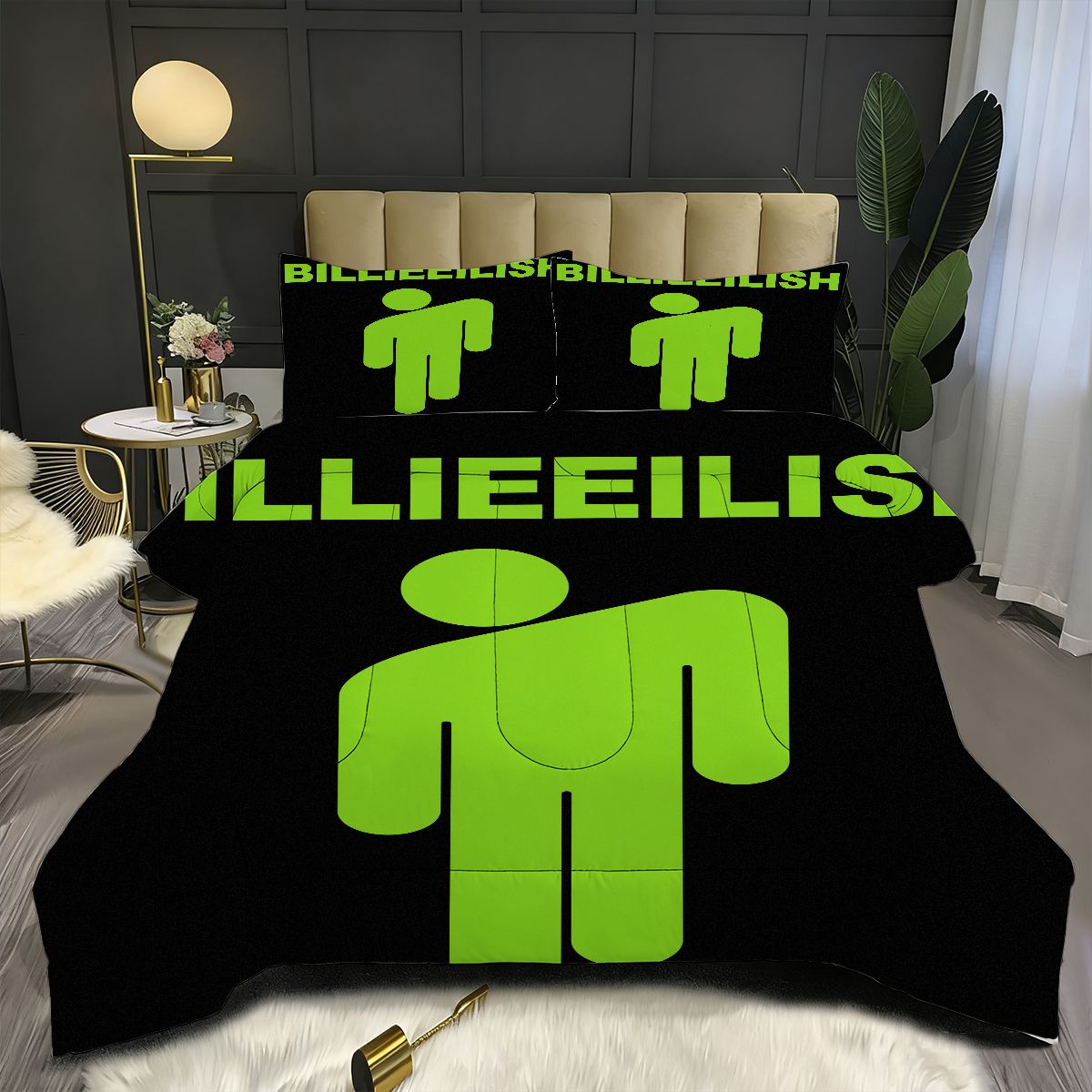 Billie Eilish Bellyache Comforter Pillowcase Sets Blanket All Season Reversible Quilted Duvet