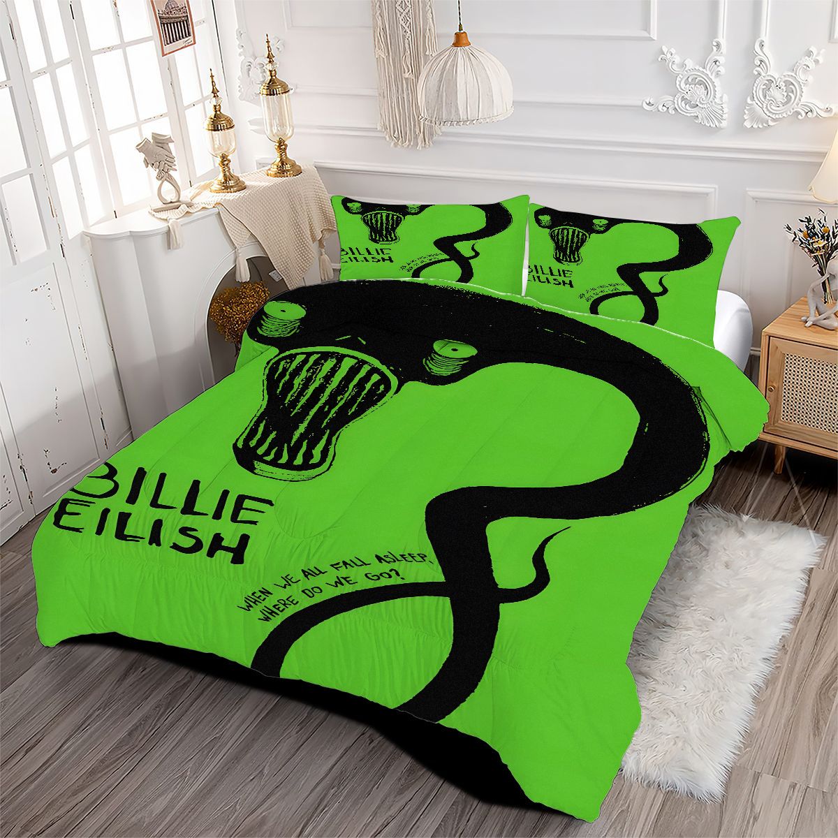 Billie Eilish Bellyache Comforter Pillowcase Sets Blanket All Season Reversible Quilted Duvet