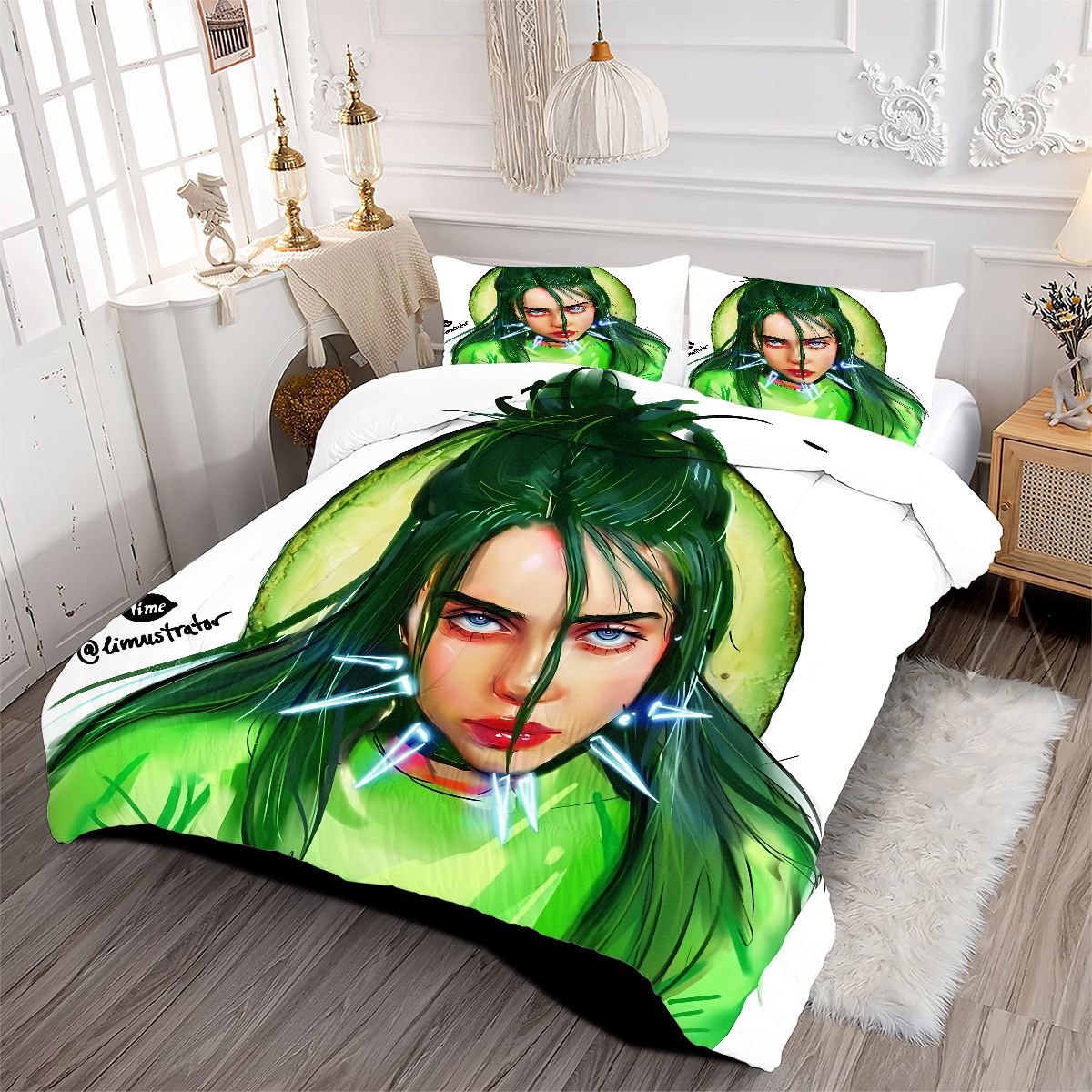 Billie Eilish Bellyache Comforter Pillowcase Sets Blanket All Season Reversible Quilted Duvet
