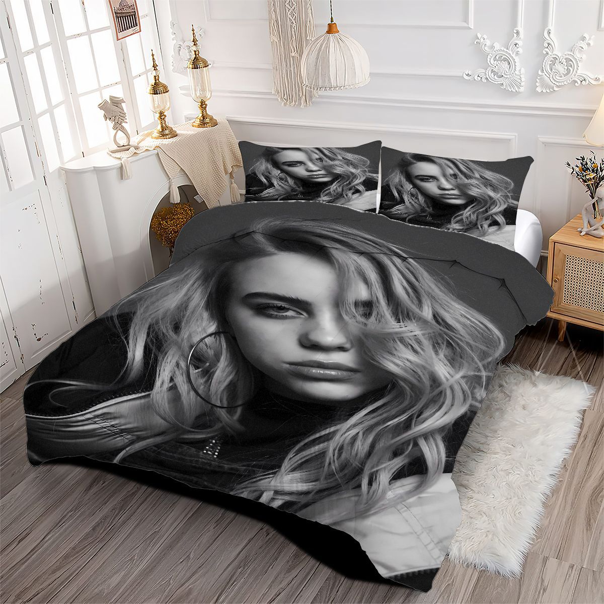 Billie Eilish Bellyache Comforter Pillowcase Sets Blanket All Season Reversible Quilted Duvet