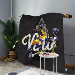 Black Mamba Basketball Kobe  Quilt Blankets for Summer