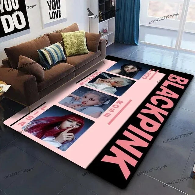 Blackpink Carpet Living Room Bedroom Sofa Rug Door Mat Kitchen Bathroom Mats