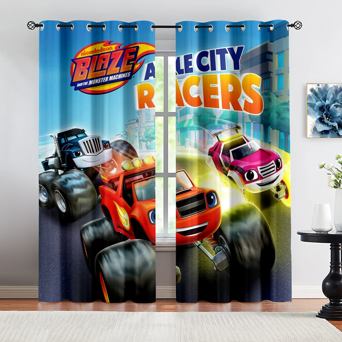 Blaze and the Monster Machines Blackout Curtains Drapes For Window Treatment Set