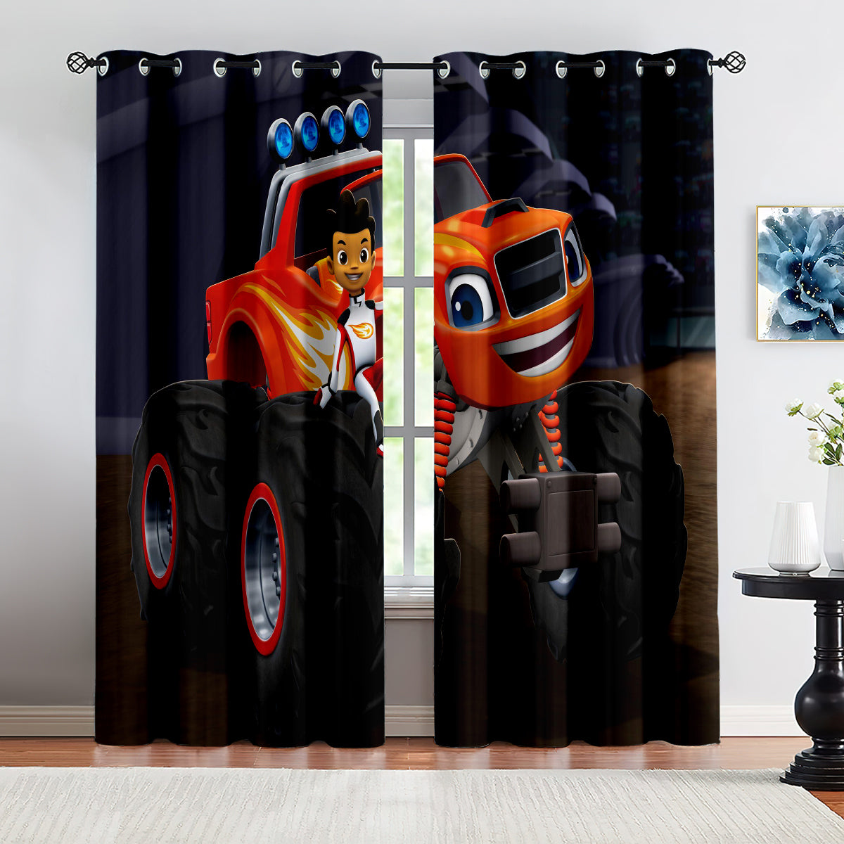 Blaze and the Monster Machines Blackout Curtains Drapes For Window Treatment Set