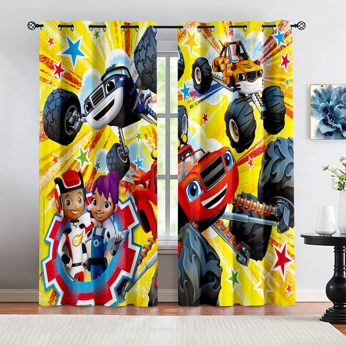 Blaze and the Monster Machines Blackout Curtains Drapes For Window Treatment Set