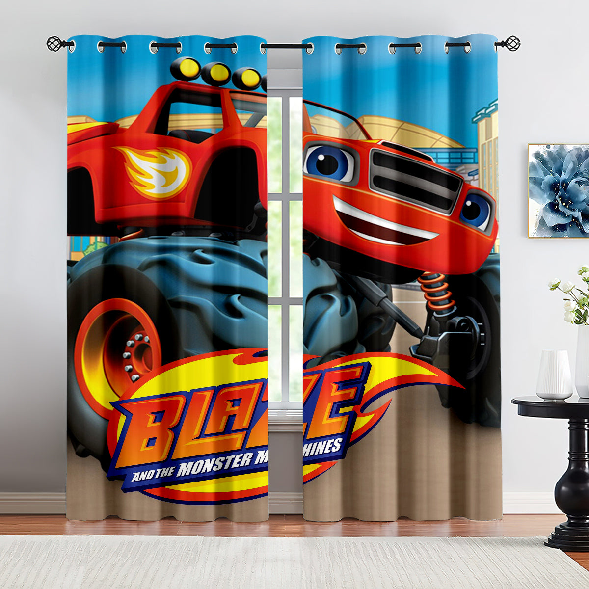 Blaze and the Monster Machines Blackout Curtains Drapes For Window Treatment Set