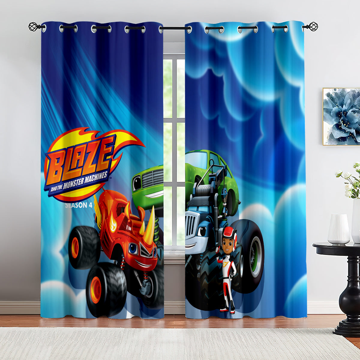 Blaze and the Monster Machines Blackout Curtains Drapes For Window Treatment Set