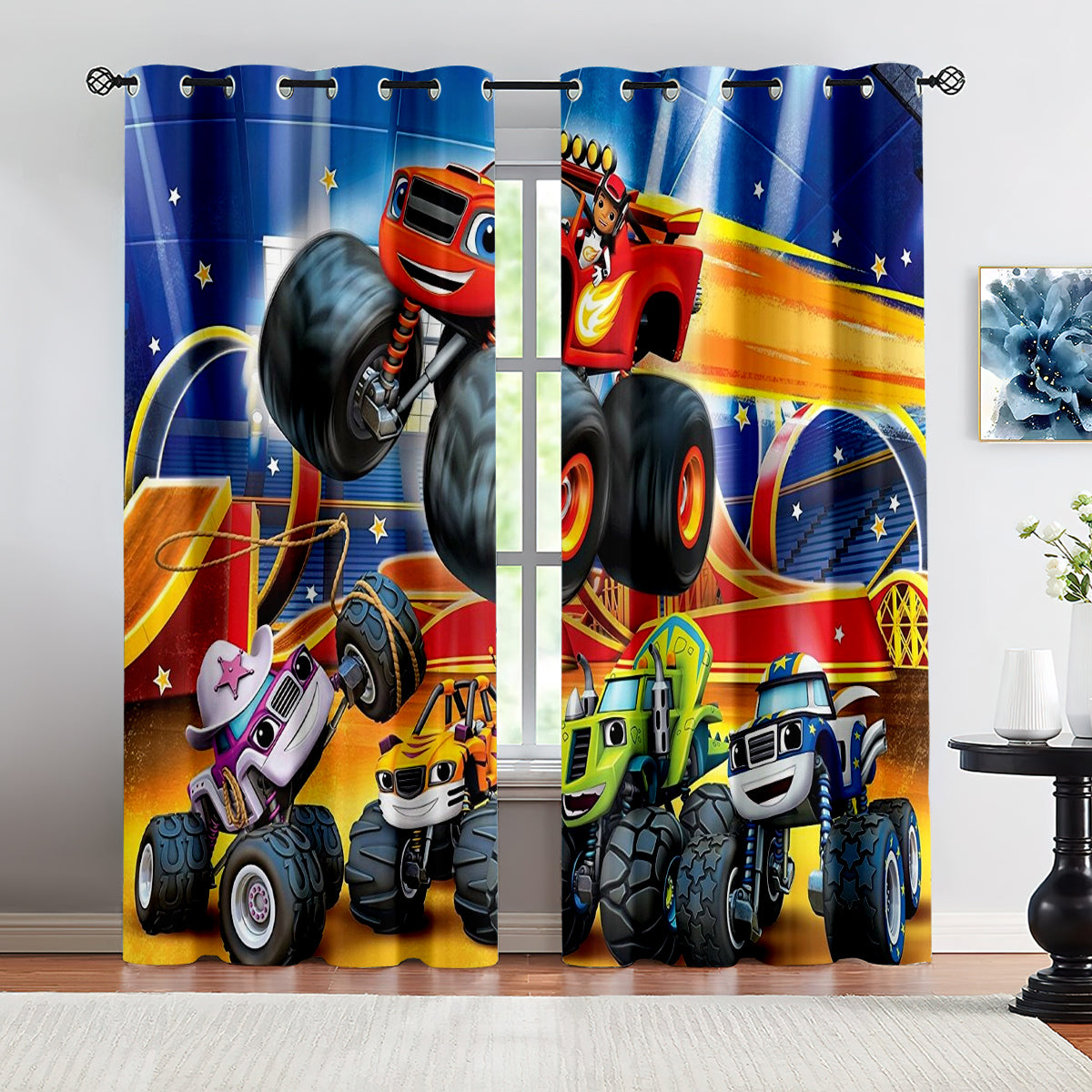 Blaze and the Monster Machines Blackout Curtains Drapes For Window Treatment Set