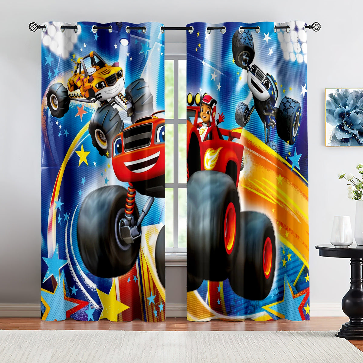 Blaze and the Monster Machines Blackout Curtains Drapes For Window Treatment Set