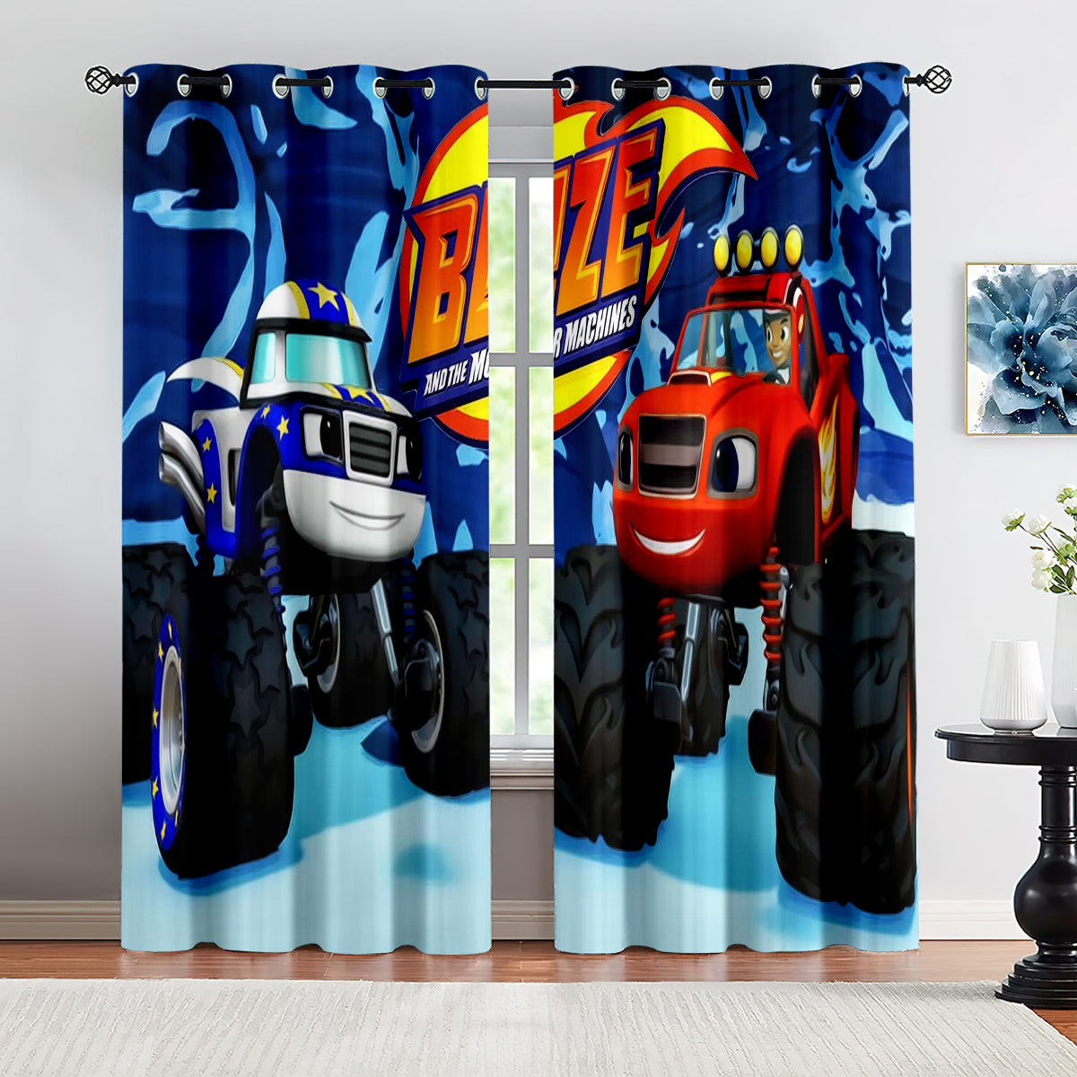 Blaze and the Monster Machines Blackout Curtains Drapes For Window Treatment Set