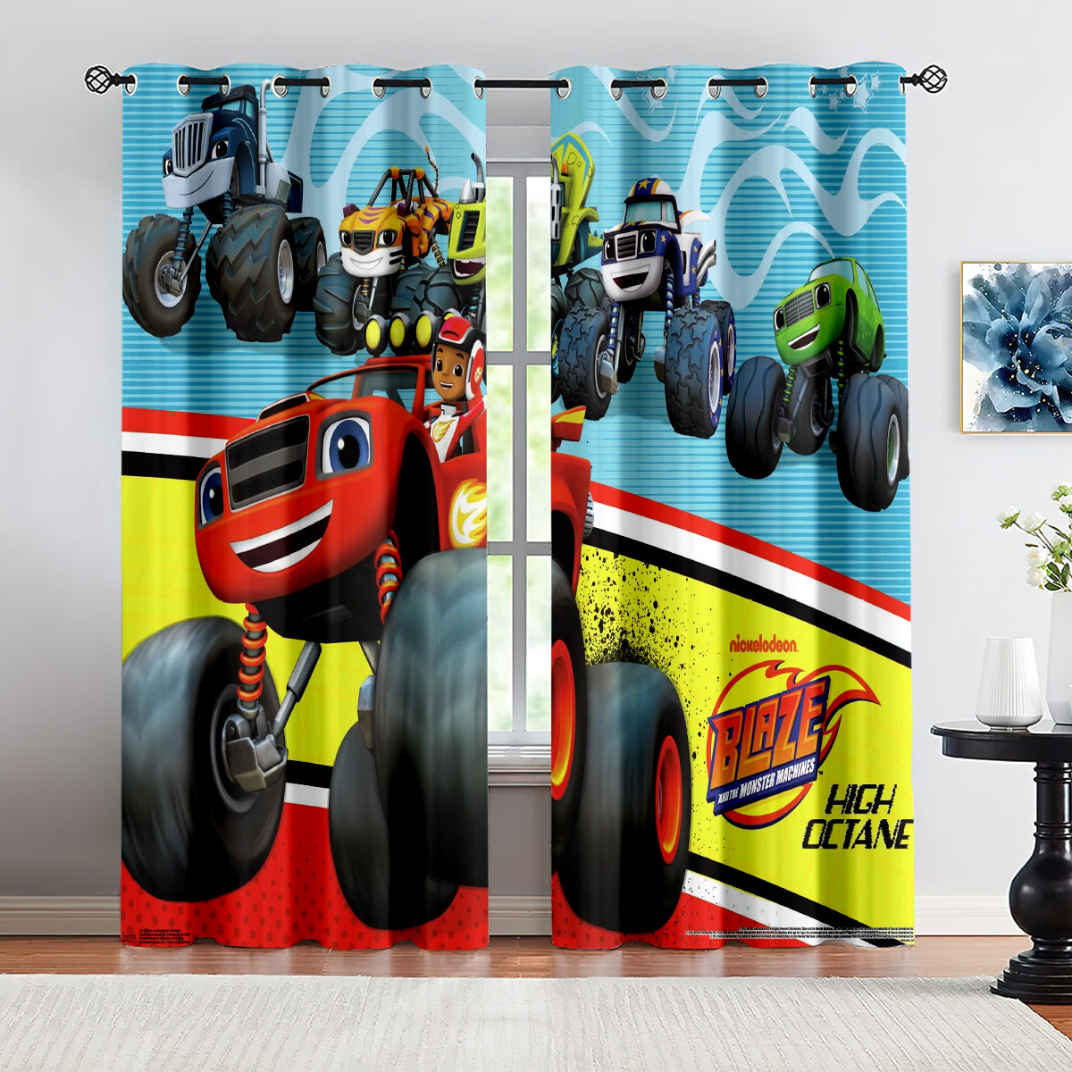 Blaze and the Monster Machines Blackout Curtains Drapes For Window Treatment Set