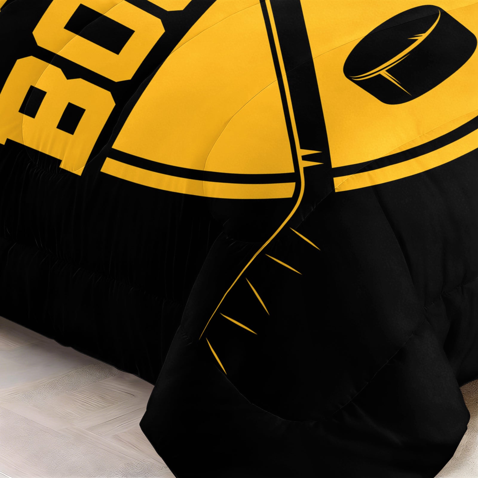 Boston Bruins Hockey League Comforter Pillowcase Sets Blanket All Season Reversible Quilted Duvet